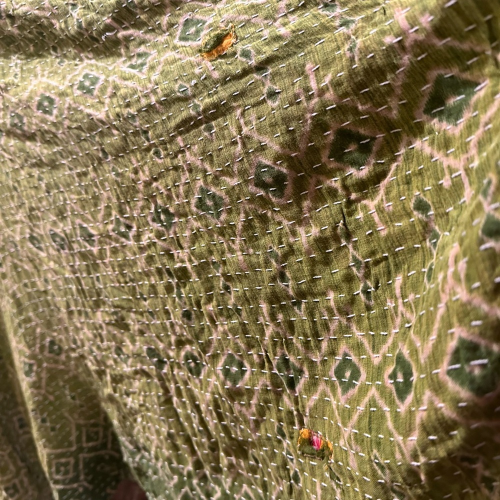 Kantha bae cotton moonchild midi! All sides stunning! Elephant patch pockets - Picture 6 of 6